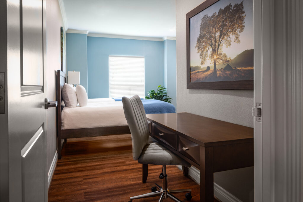 Bedroom at Restored Path Detox