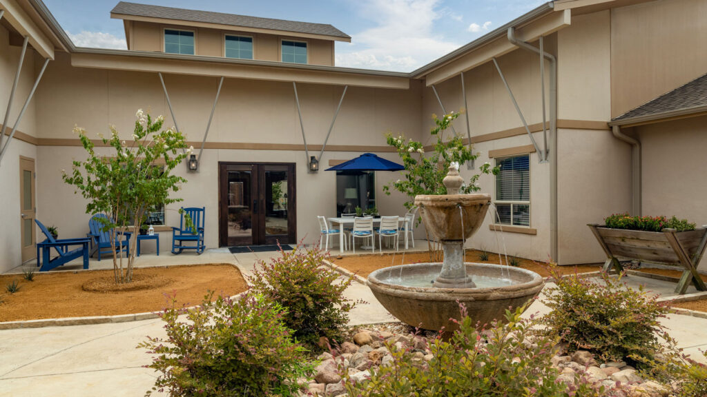 Courtyard at Restored Path Detox in Dallas