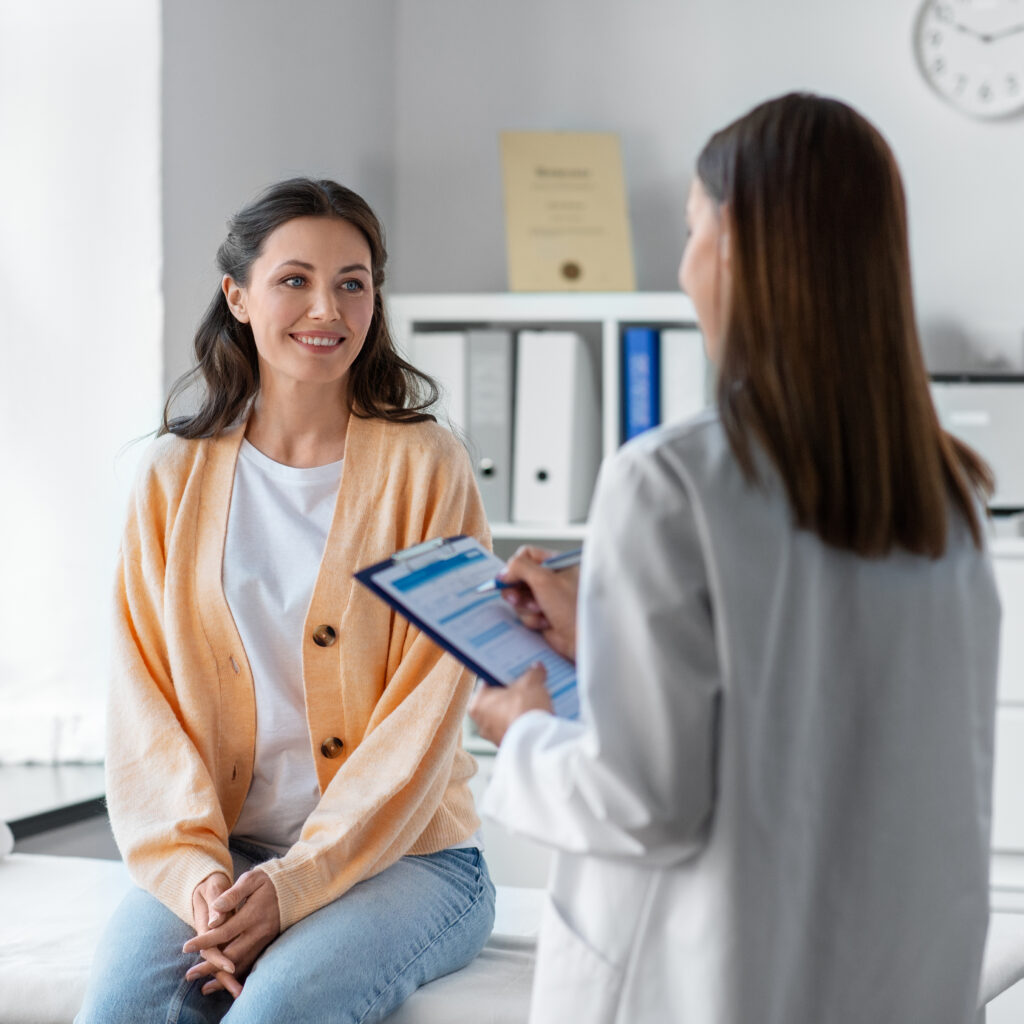 Doctor speaking with patient